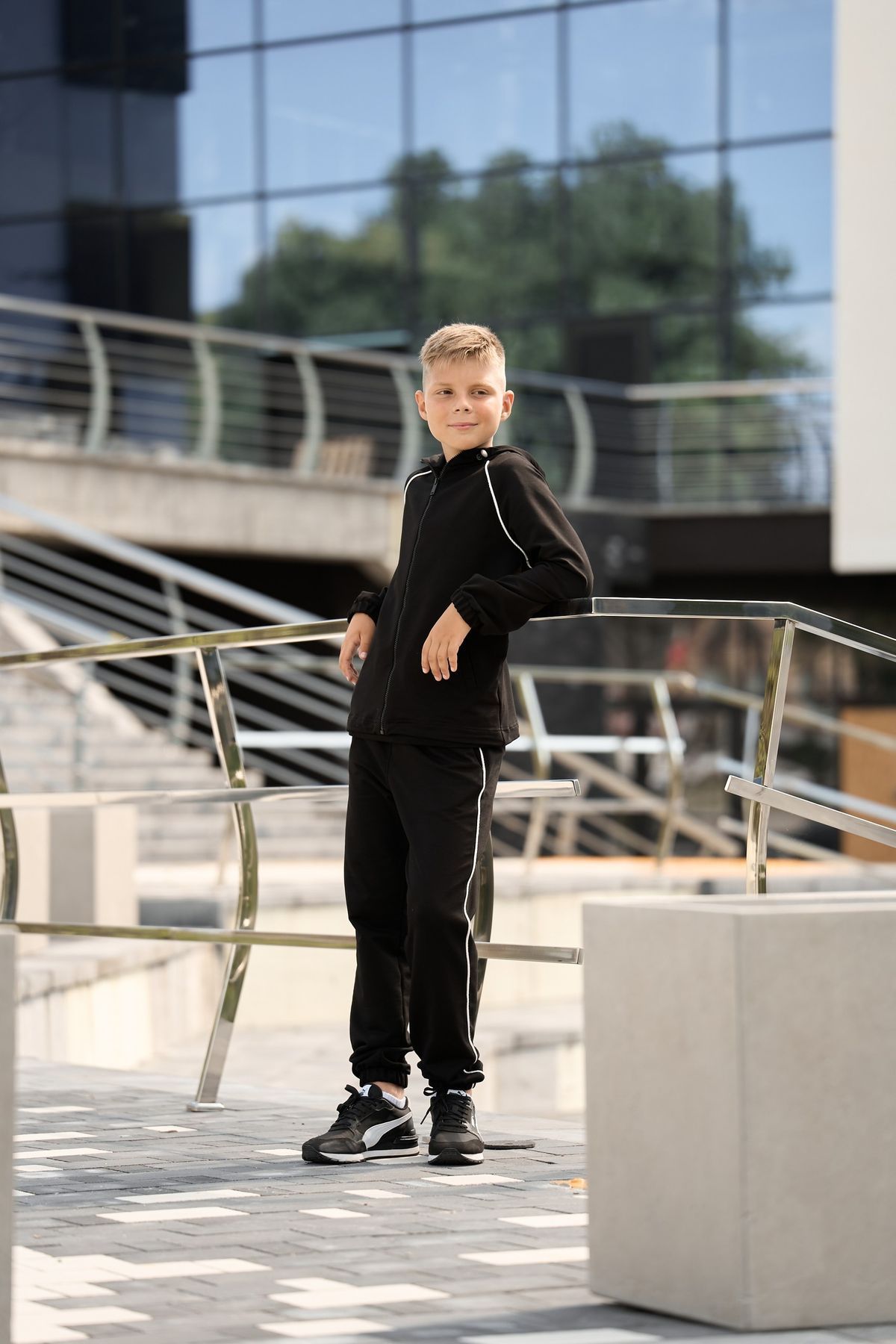 Спортивний костюм Urban двунитка чорний, 128