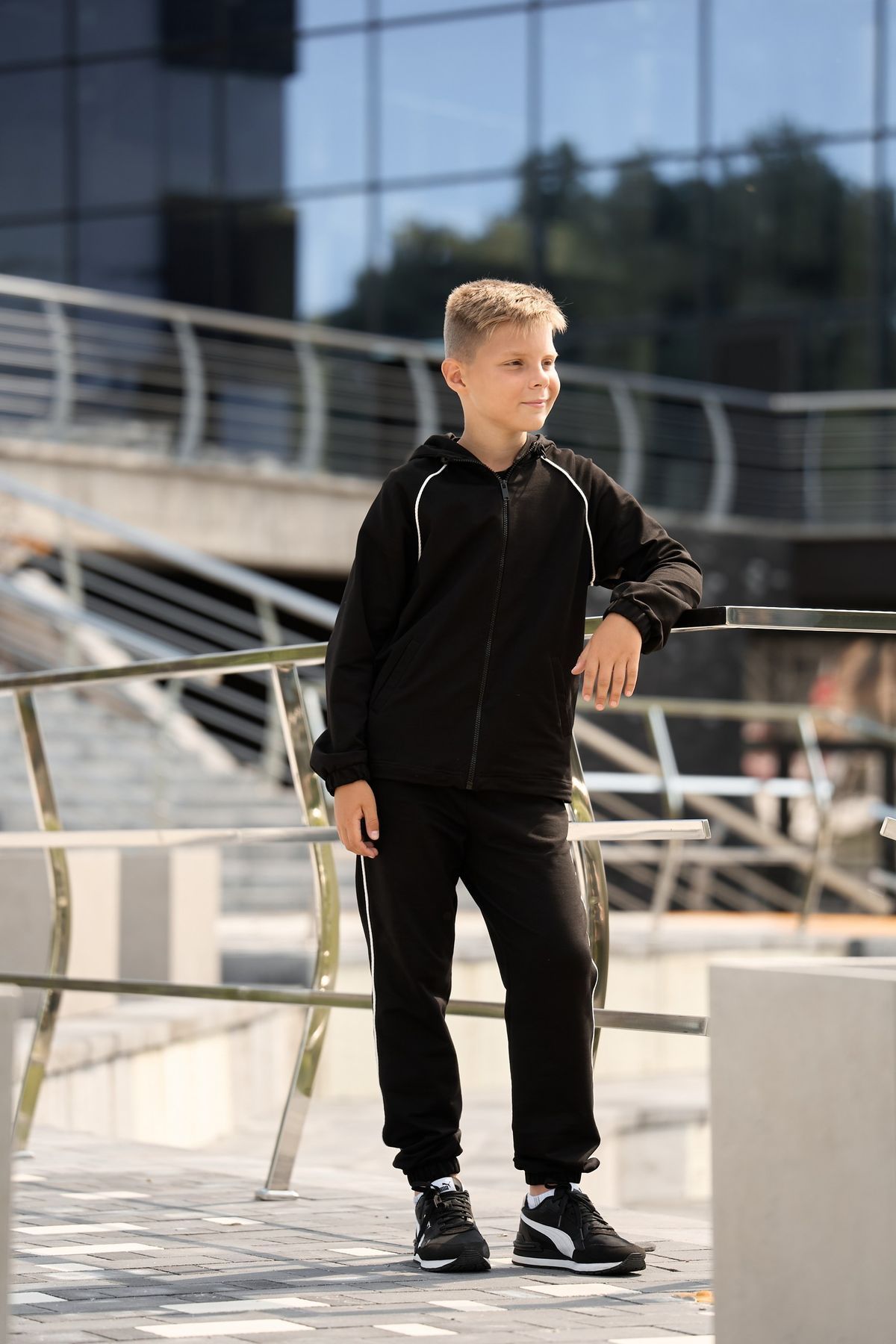 Спортивний костюм Urban двунитка чорний, 128