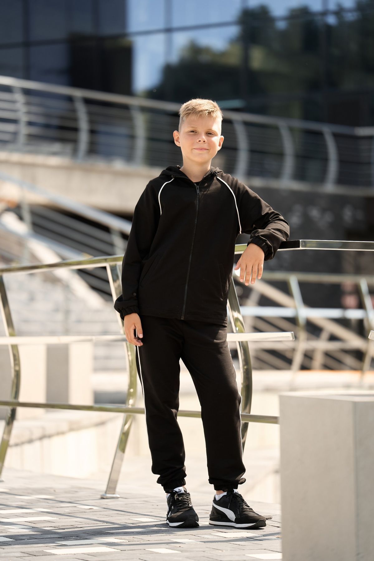 Спортивний костюм Urban двунитка чорний, 128