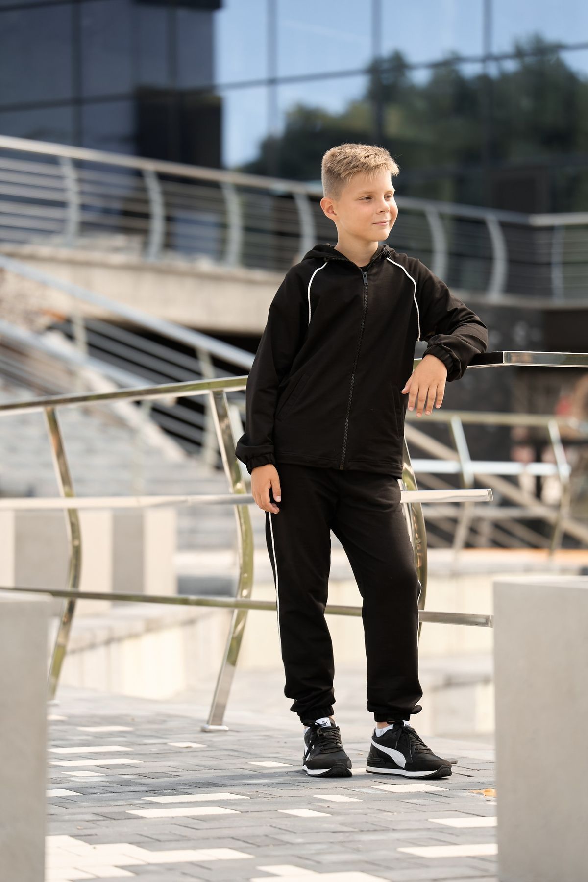 Спортивний костюм Urban двунитка чорний, 128