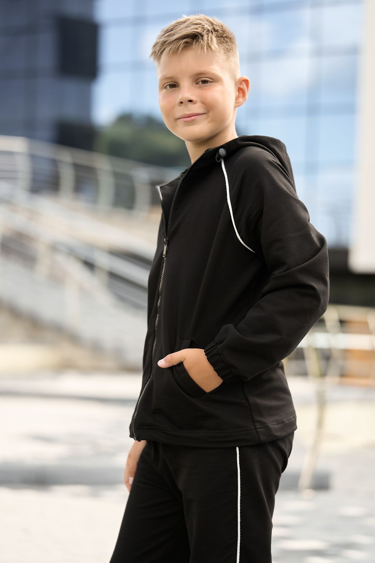 Спортивний костюм Urban двунитка чорний, 128
