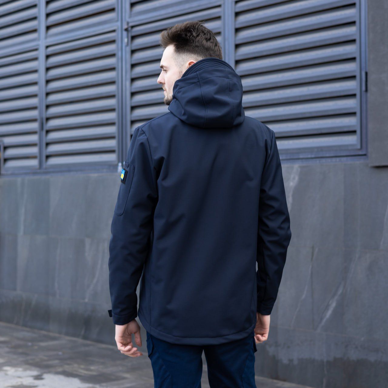 Комплект Softshell куртка Motive + штаны Static синий на флисе, S