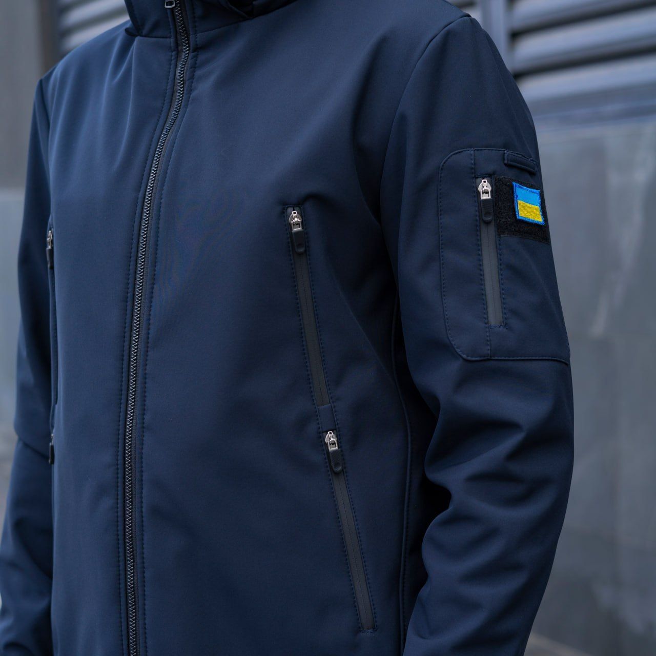 Комплект Softshell куртка Motive + штаны Static синий на флисе, S