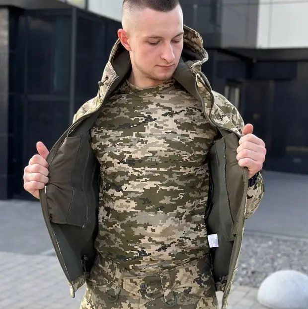 Костюм софтшел Gman пиксель-камуфляж Soft Shell на флисе, S