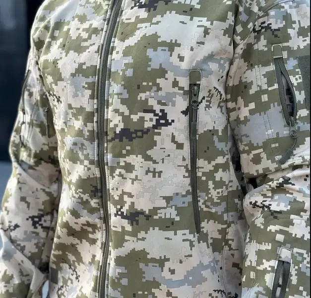 Костюм софтшел Gman пиксель-камуфляж Soft Shell на флисе, S