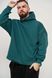 Теплое мужское худи OVERSIZE зеленый