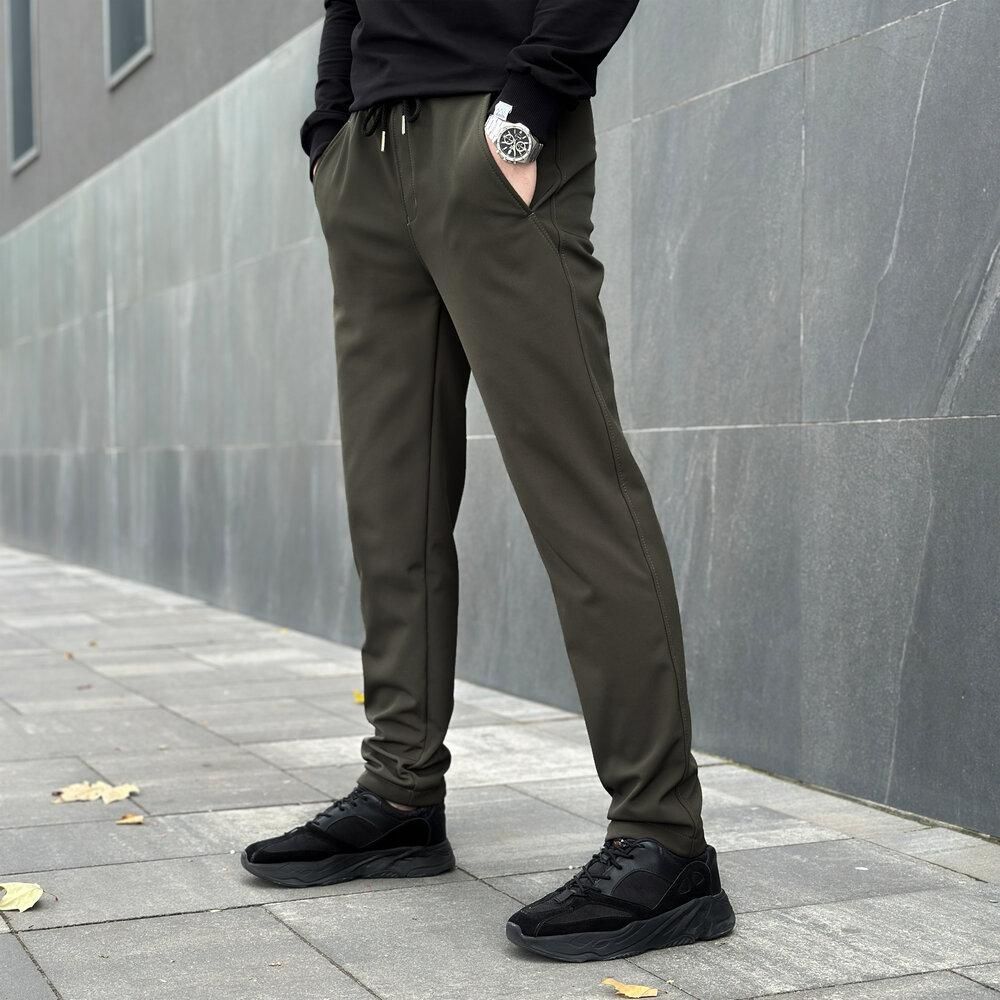 Брюки Pobedov Point Softshell хаки на микрофлисе