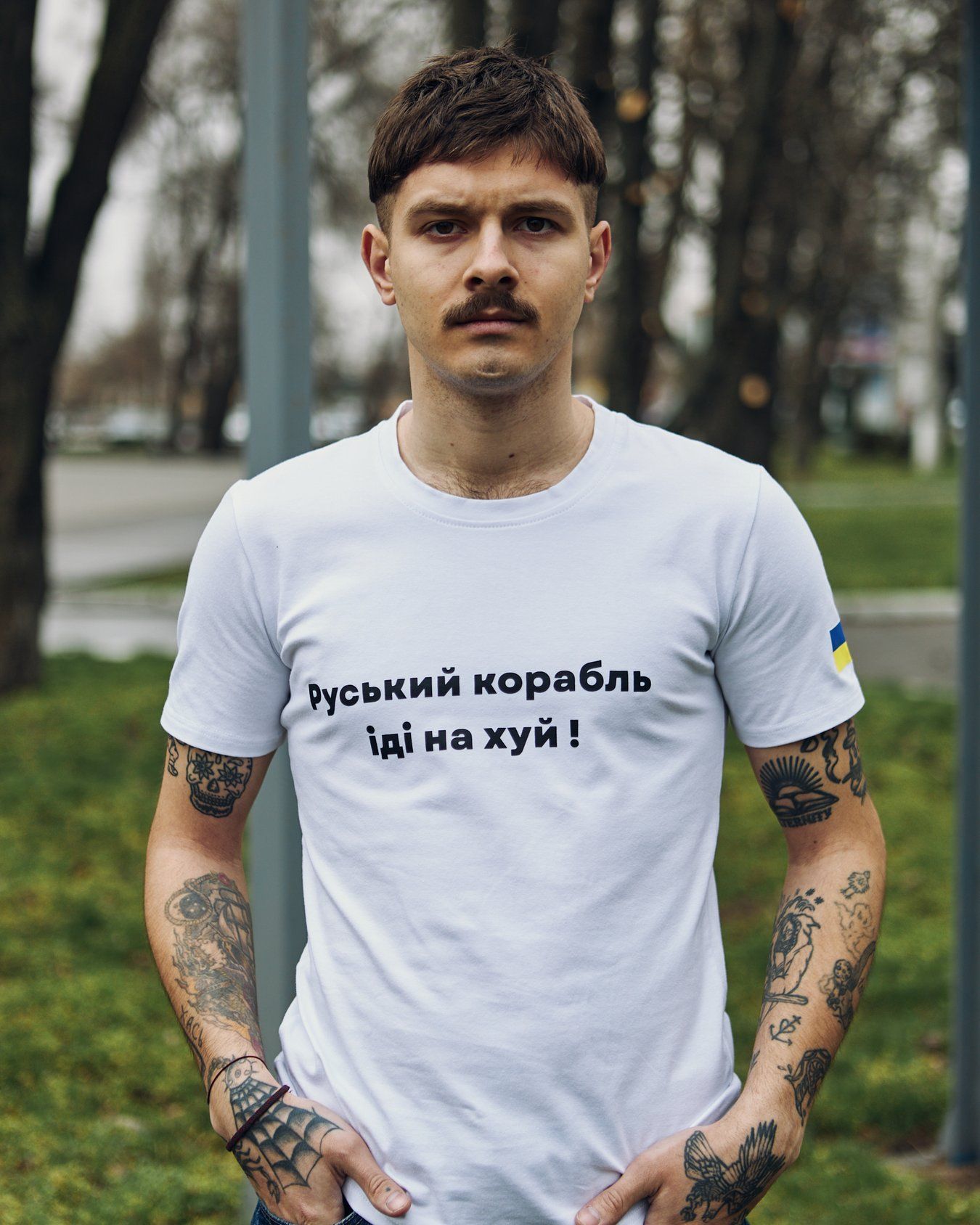 Футболка Руський корабель біла