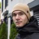 Чоловіча шапка Pobedov S podvorotom бежева