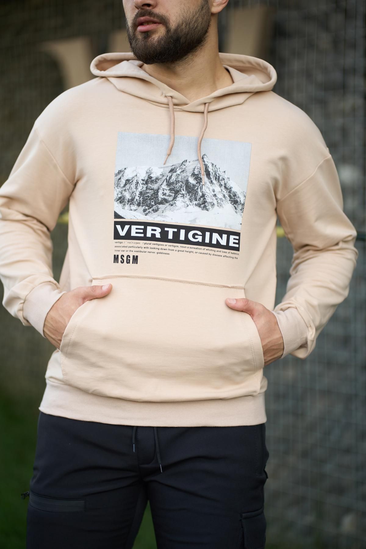 Художні чоловічі з принтом "Vertigine" Intruder бежеве