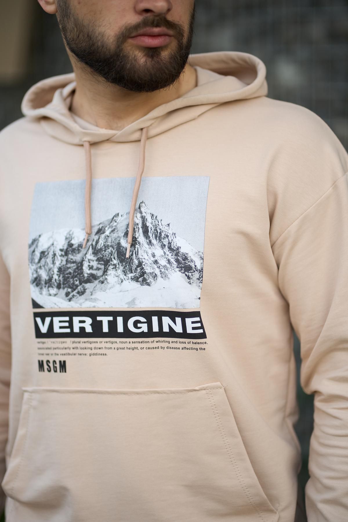 Художні чоловічі з принтом "Vertigine" Intruder бежеве