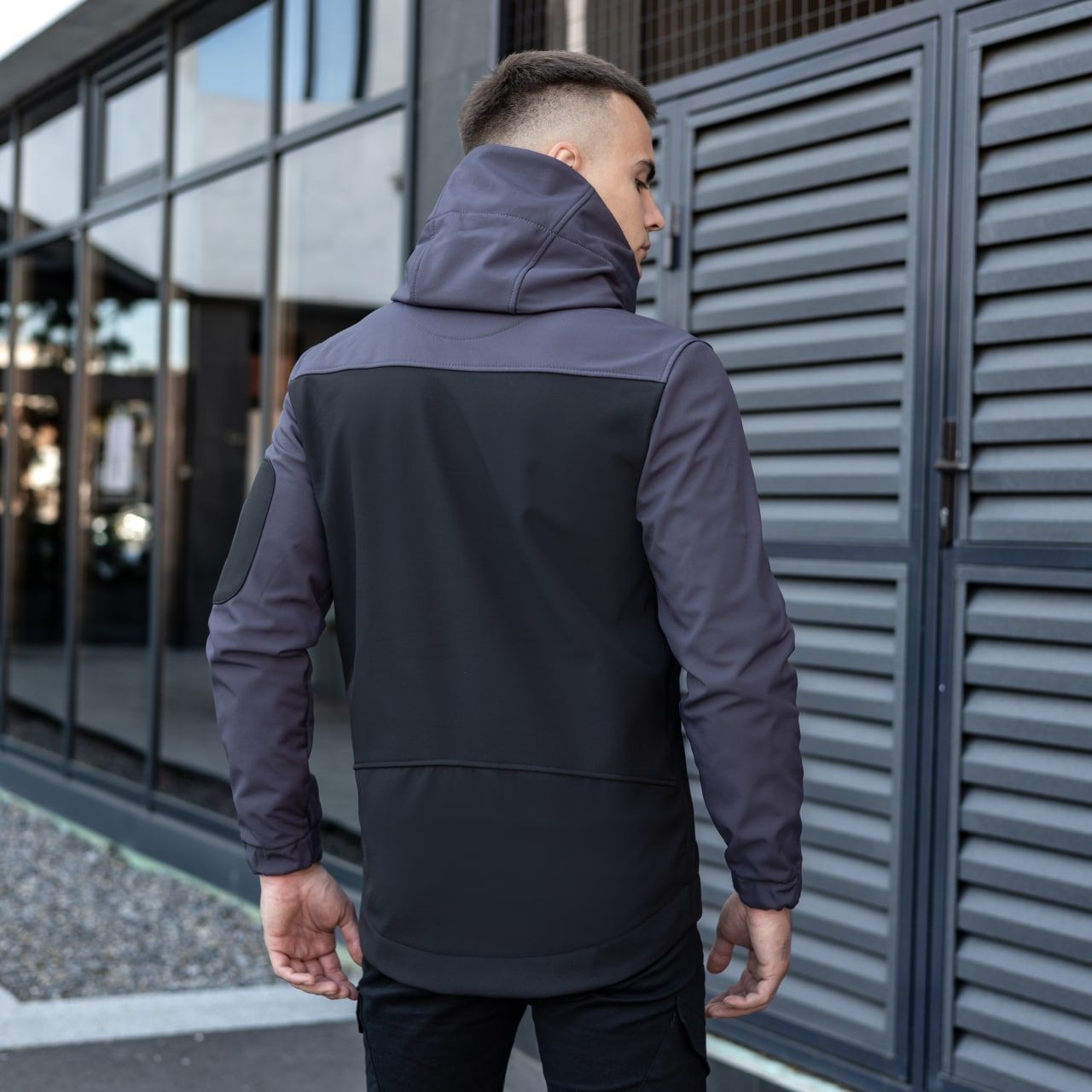 Куртка Pobedov Korol' Lev SOFTSHELL чорно-сіра
