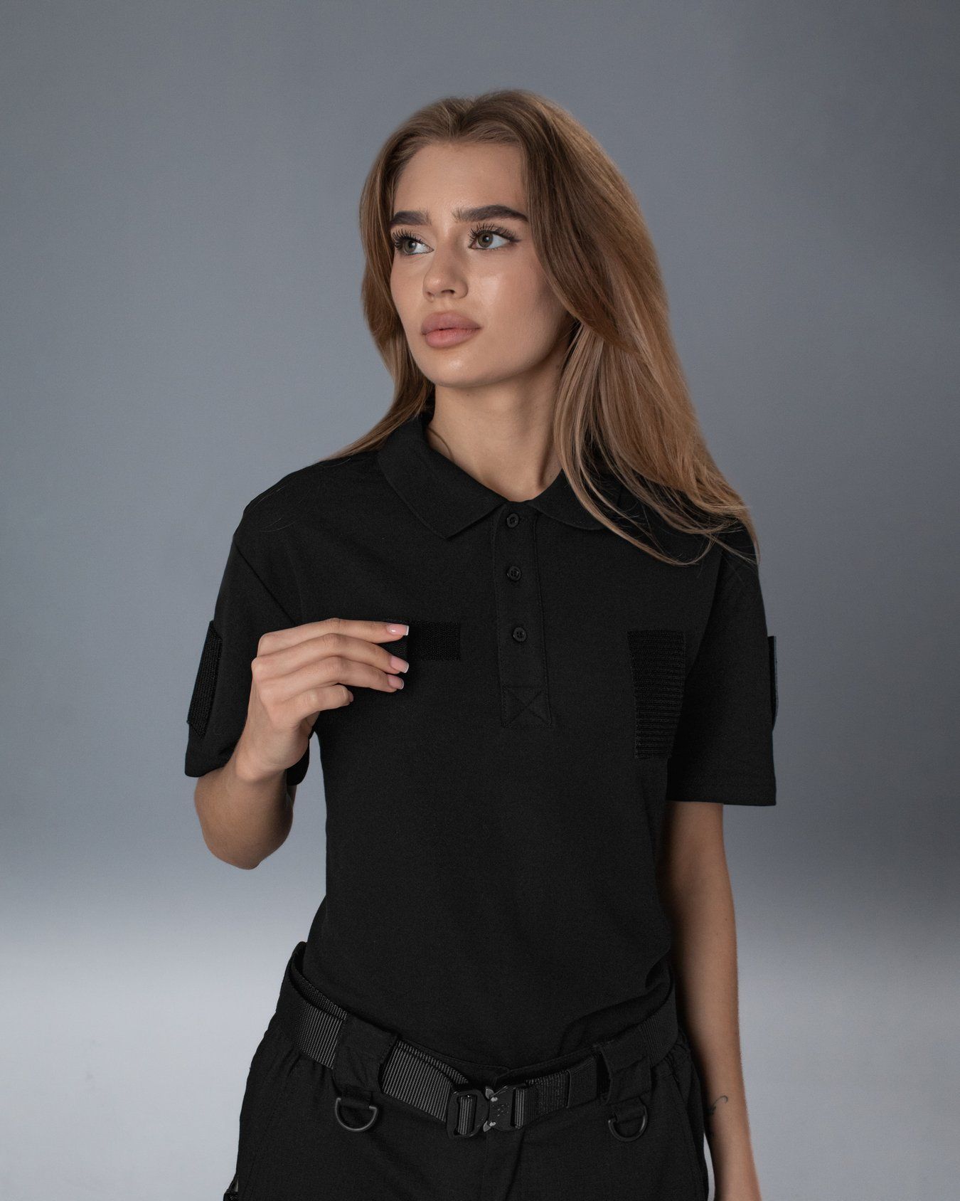 Футболка поло жіноча тактична BEZET чорна, 3XL