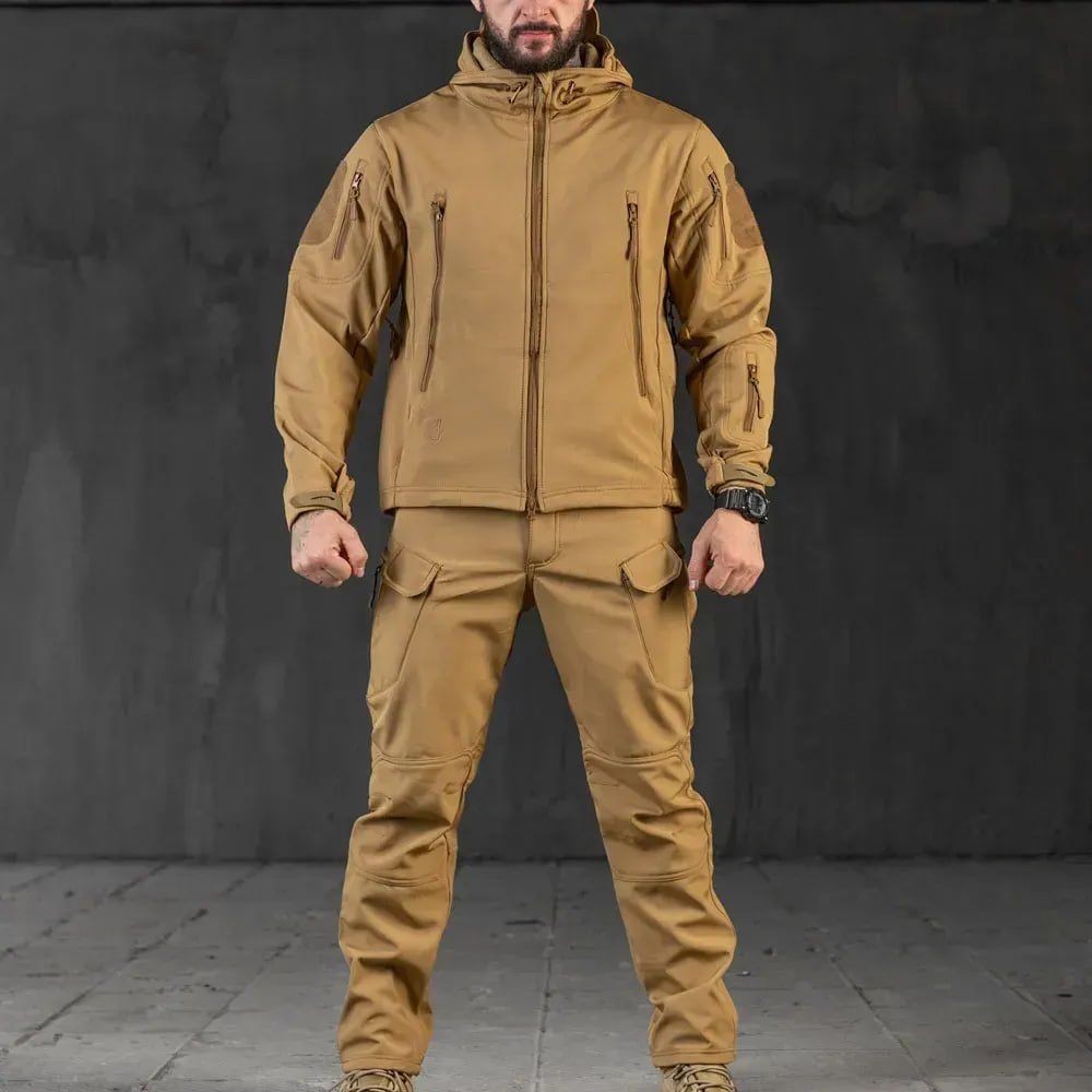 Костюм софтшел Gwild Soft Shell на флисе Песок Койот, M