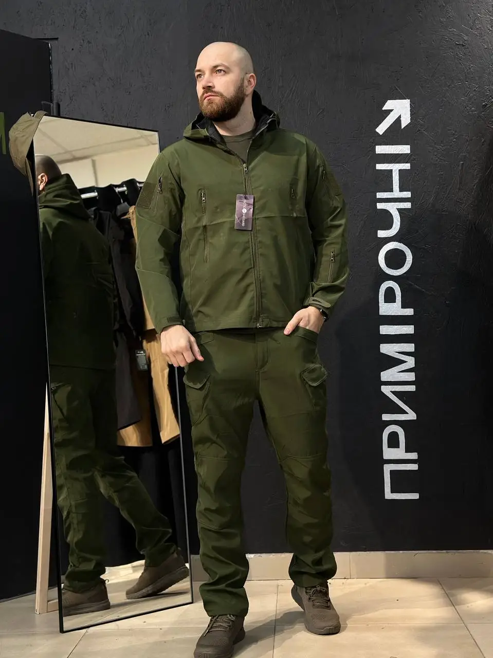 Тактический костюм "TACTICAL VANGUARD" Dewspo без утепления, хаки , S