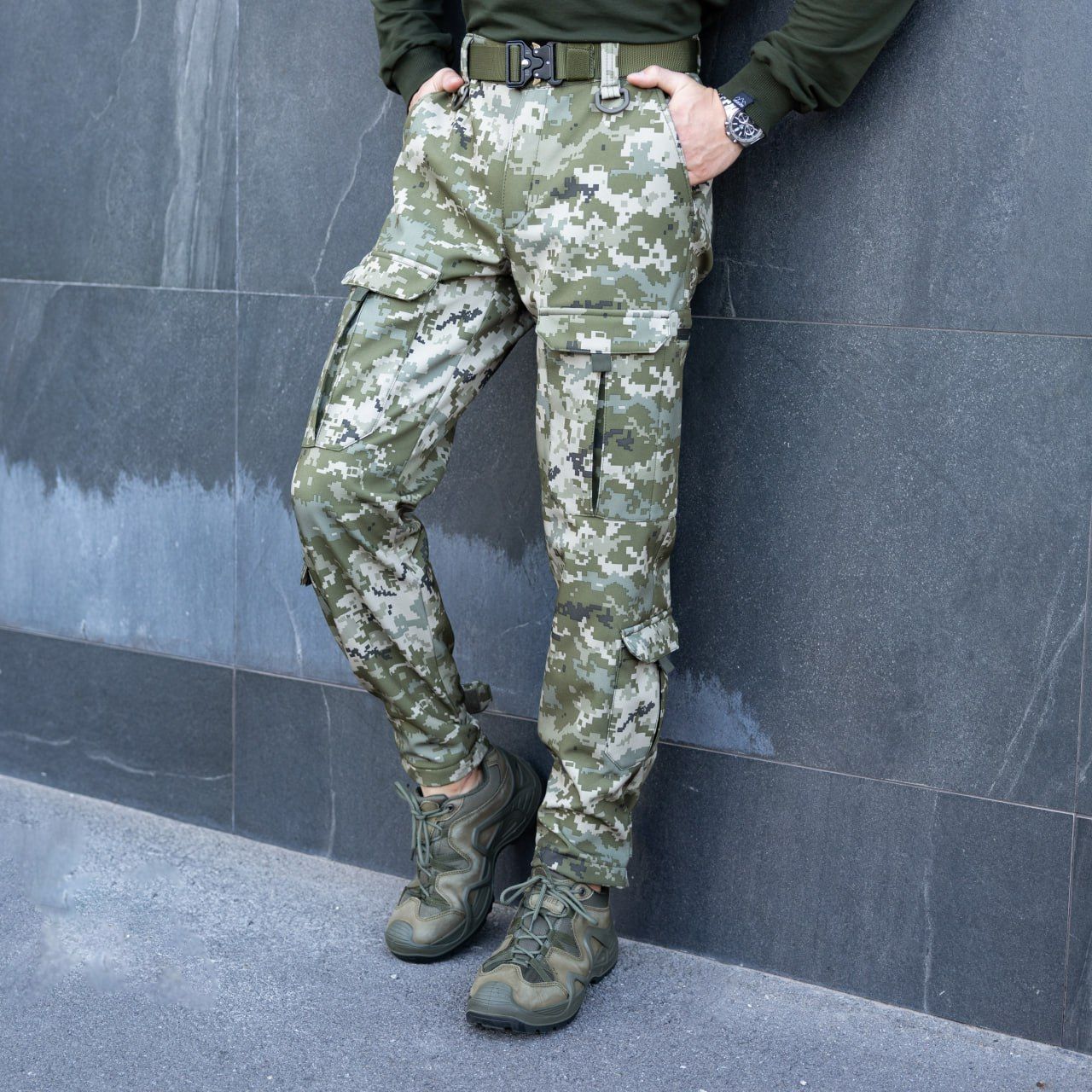 Штани-карго Soft Shell Hardy піксель