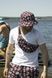 Панама Intruder Skull/Skull Rose двостороння сірий череп червоні троянди різнобарвна річна