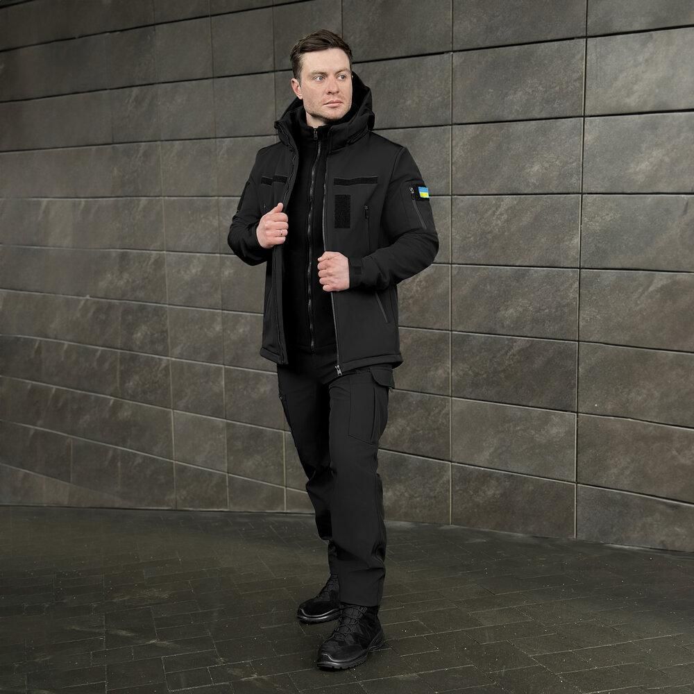 Куртка Pobedov Jacket Motive чорна з липучками, S