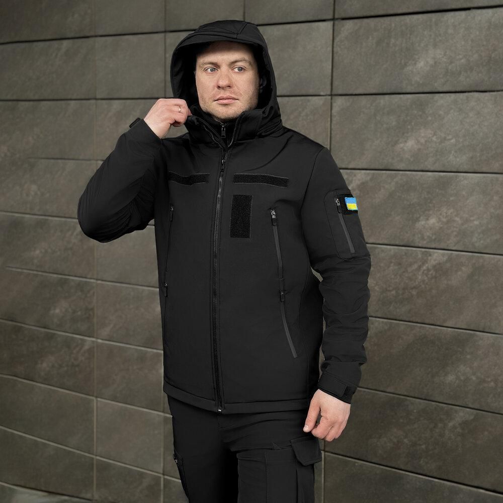 Куртка Pobedov Jacket Motive чорна з липучками, S
