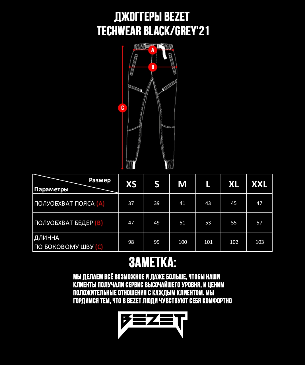 Брюки джоггеры BEZET TECHWEAR серый